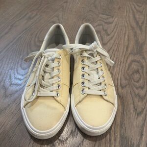 Zara Light yellow Canvas Sneakers
